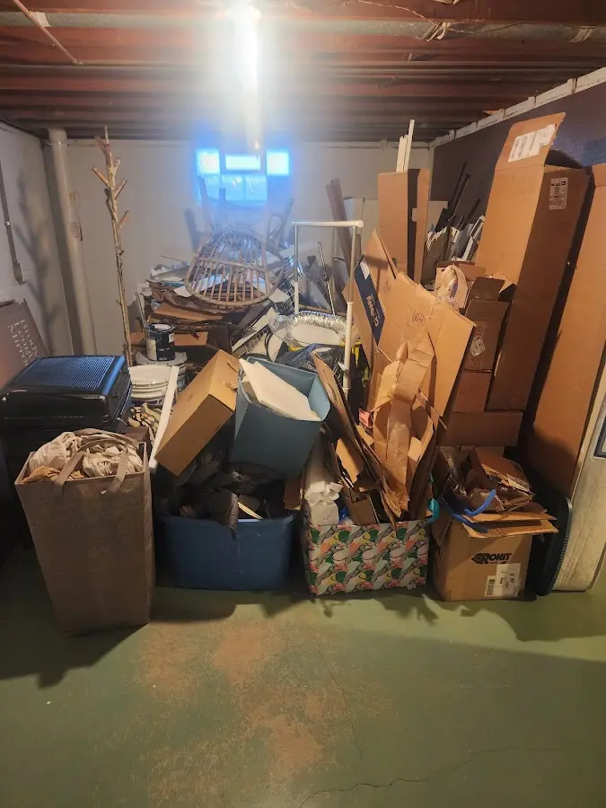 Roll-off dumpster container at job site for 20 Yard Dumpster Rental in Independence